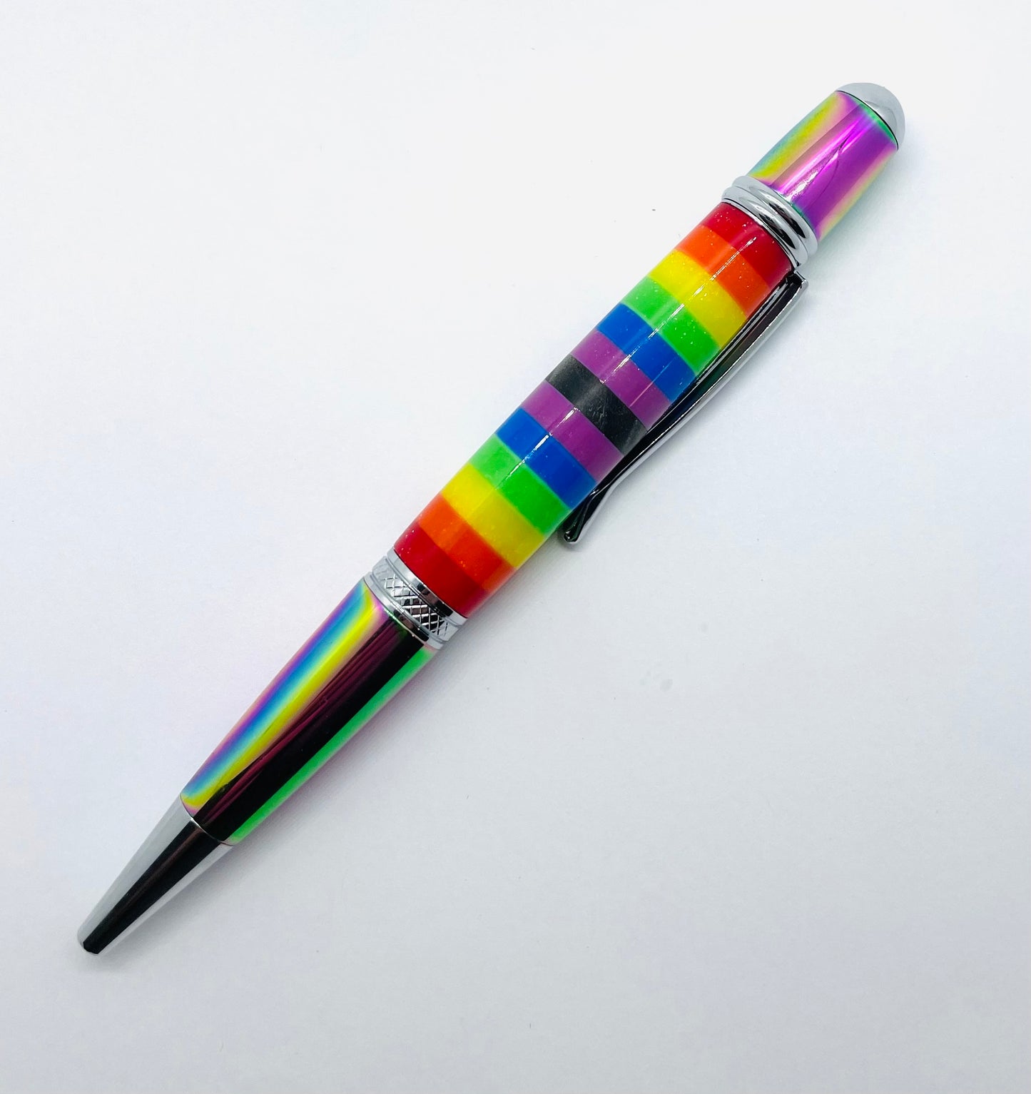 Monarch pen kit: Rainbow & Chrome