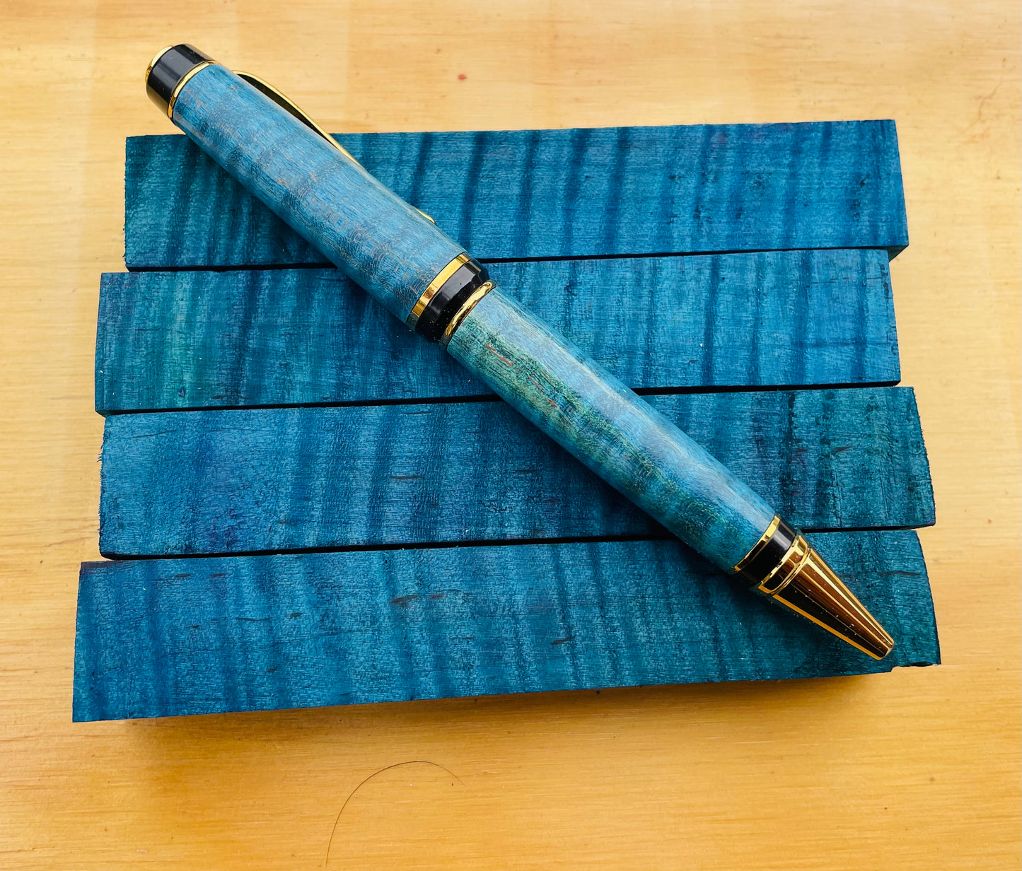 Multi Dye stabilized curly maple