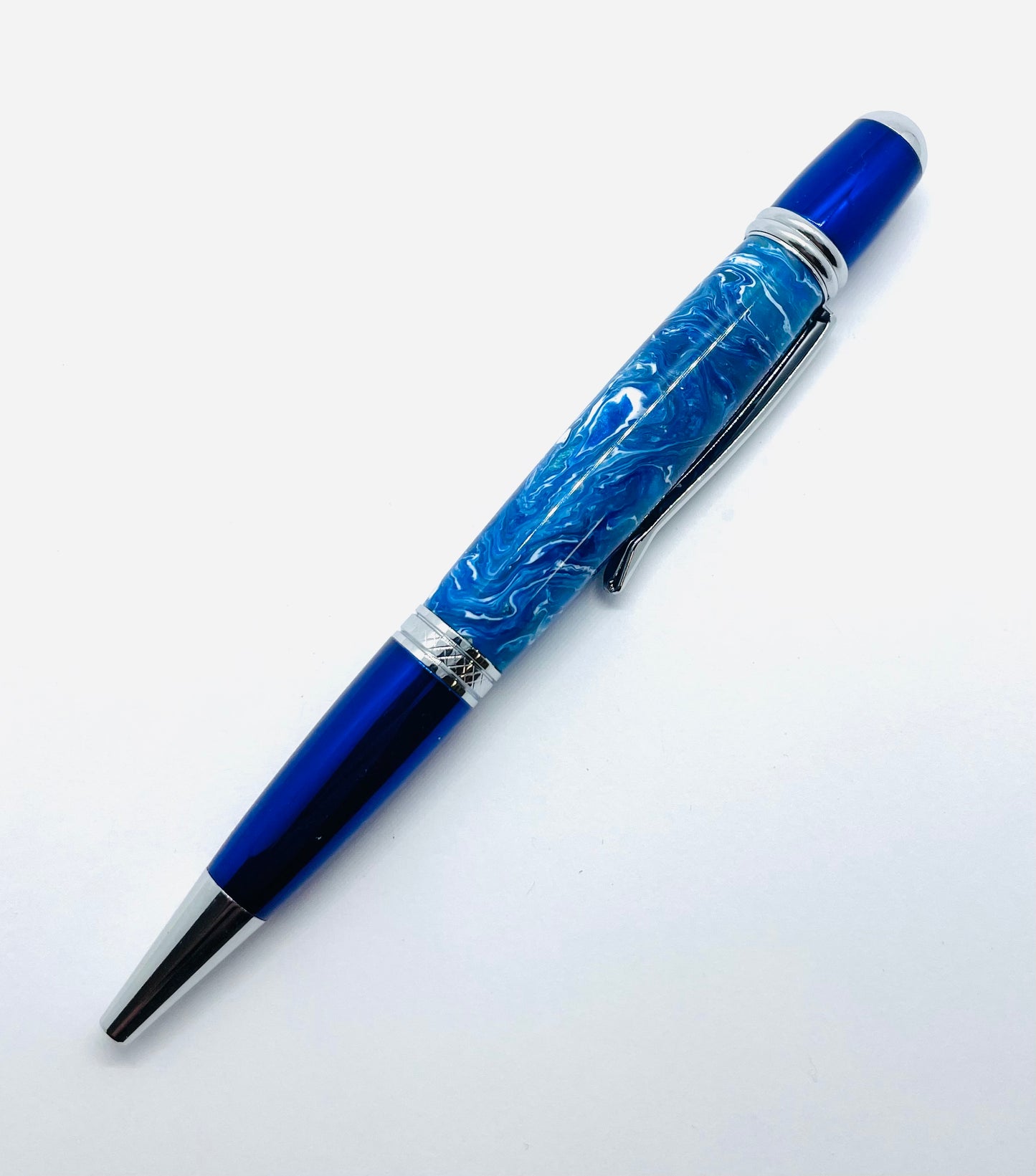 Monarch pen kit: Chrome & Blue