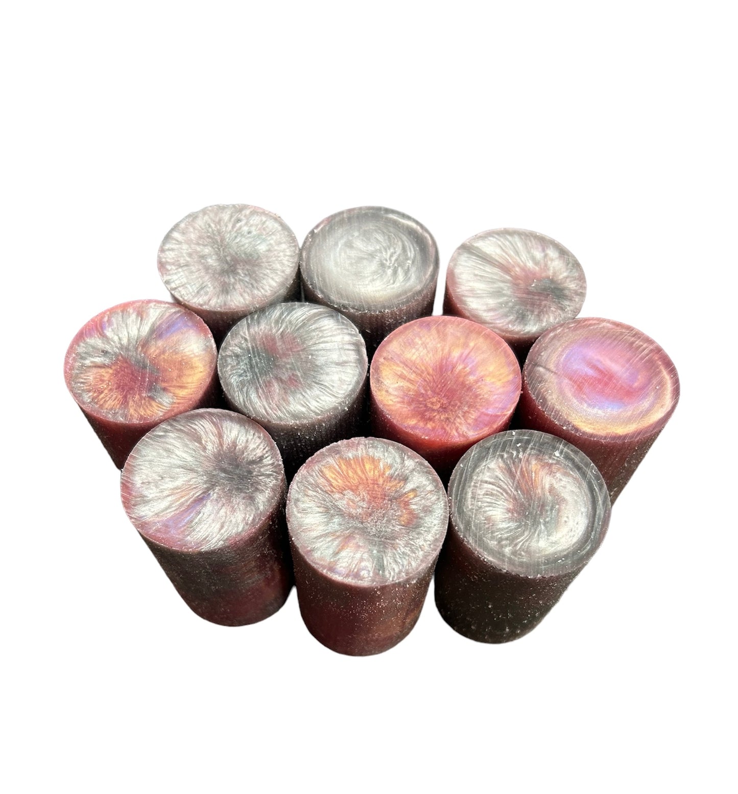 Molten Shimmer round bottle stopper blanks