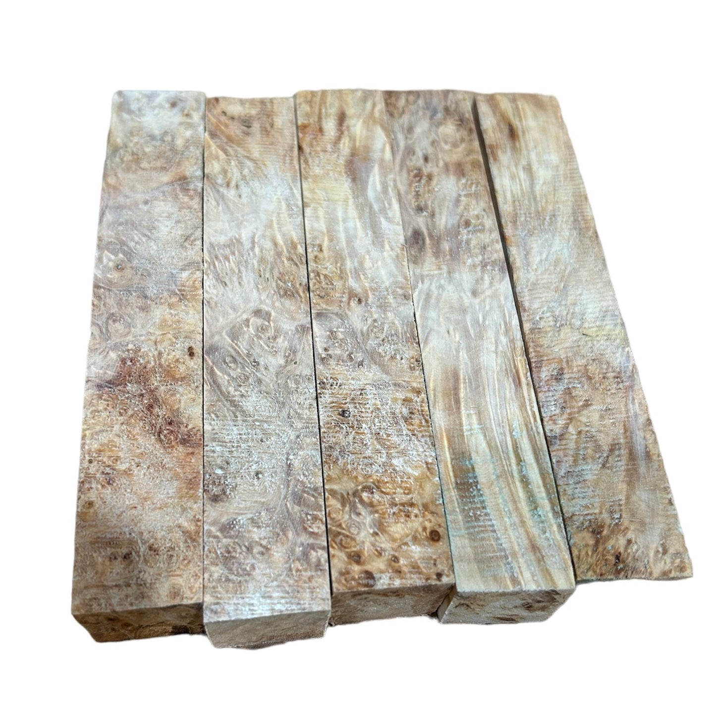 Stabilized maple burl pen blanks