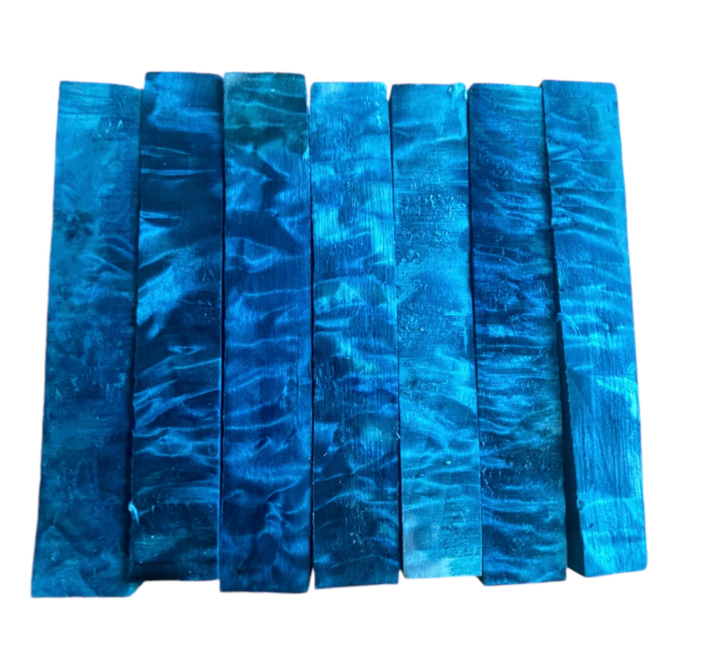 Water blue curly cotton wood