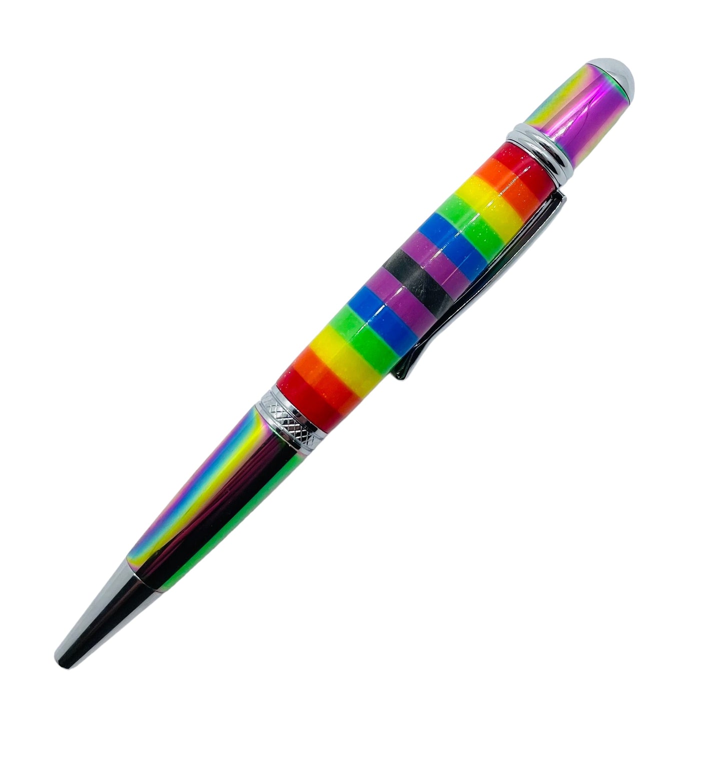 Monarch pen kit: Rainbow & Chrome