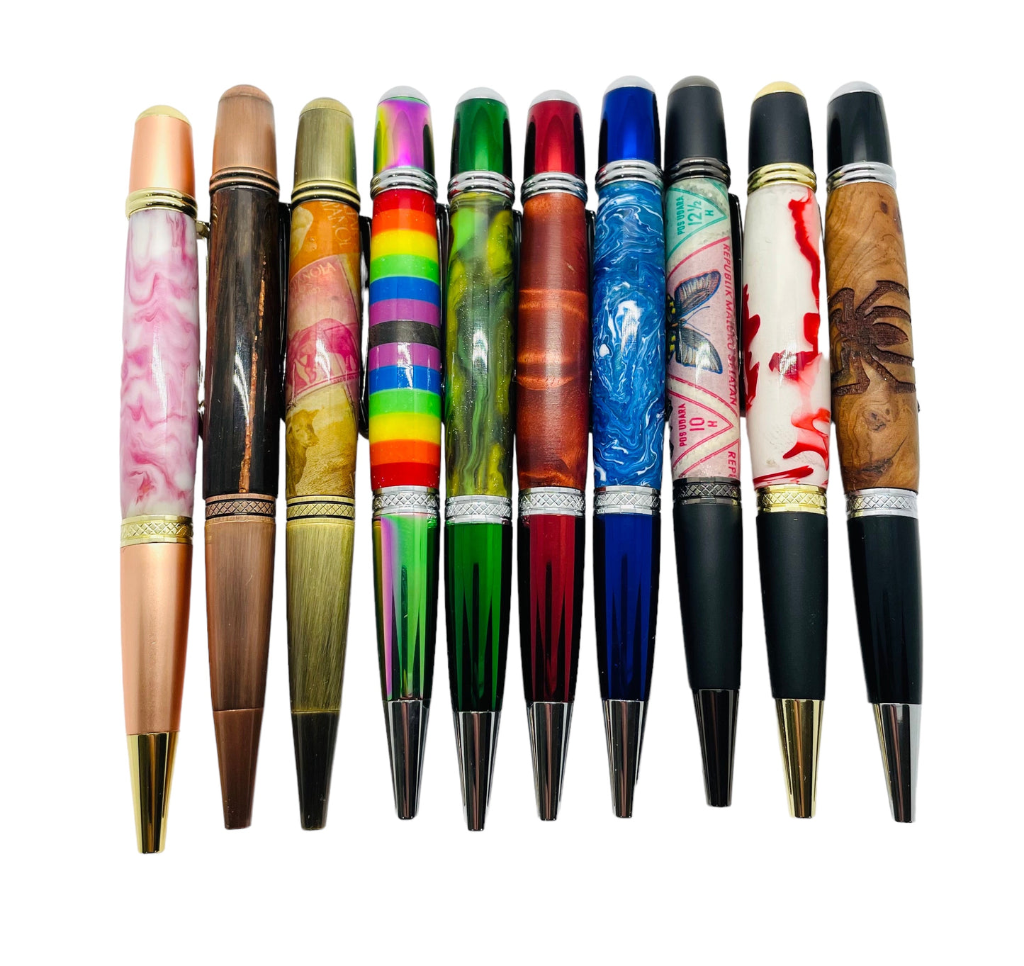 Monarch pen kit: Chrome & Red
