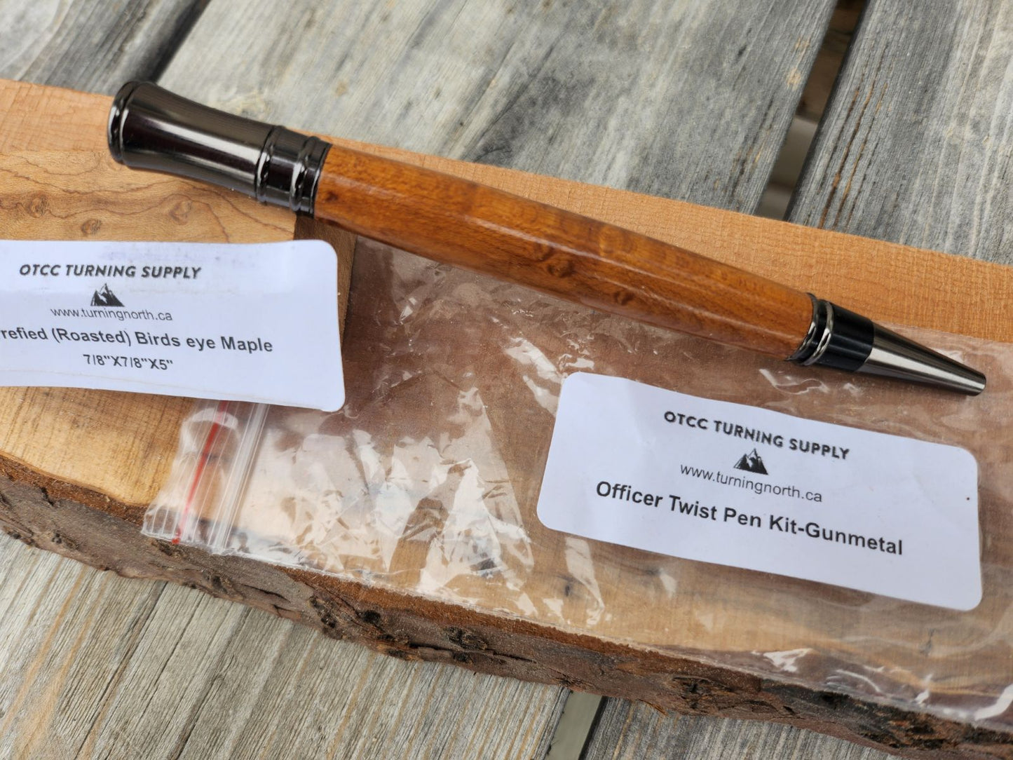 Torrefied (roasted) Birdseye maple pen blanks