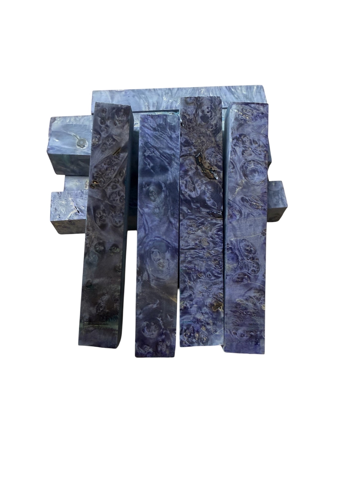 Purple box elder burl pen blanks