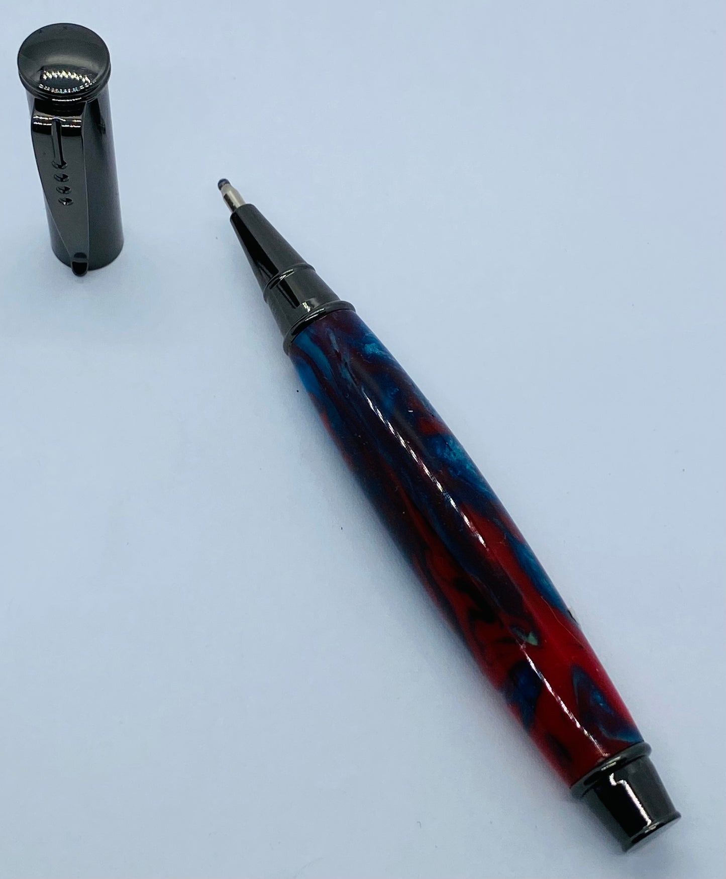 Gunmetal-snap cap editor pen