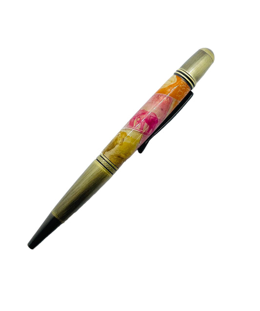Monarch pen kit: Antique bronze polish