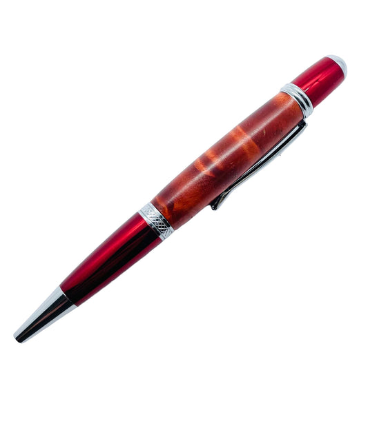 Monarch pen kit: Chrome & Red