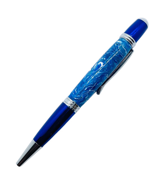 Monarch pen kit: Chrome & Blue