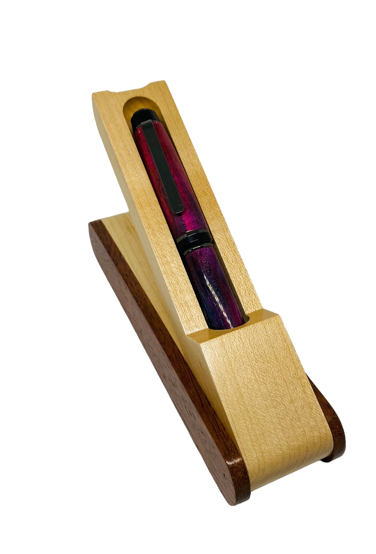 Maple and rosewood single pen box